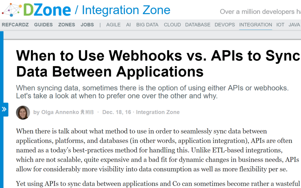 When to Use Webhooks vs. APIs to Sync Data Between Applications